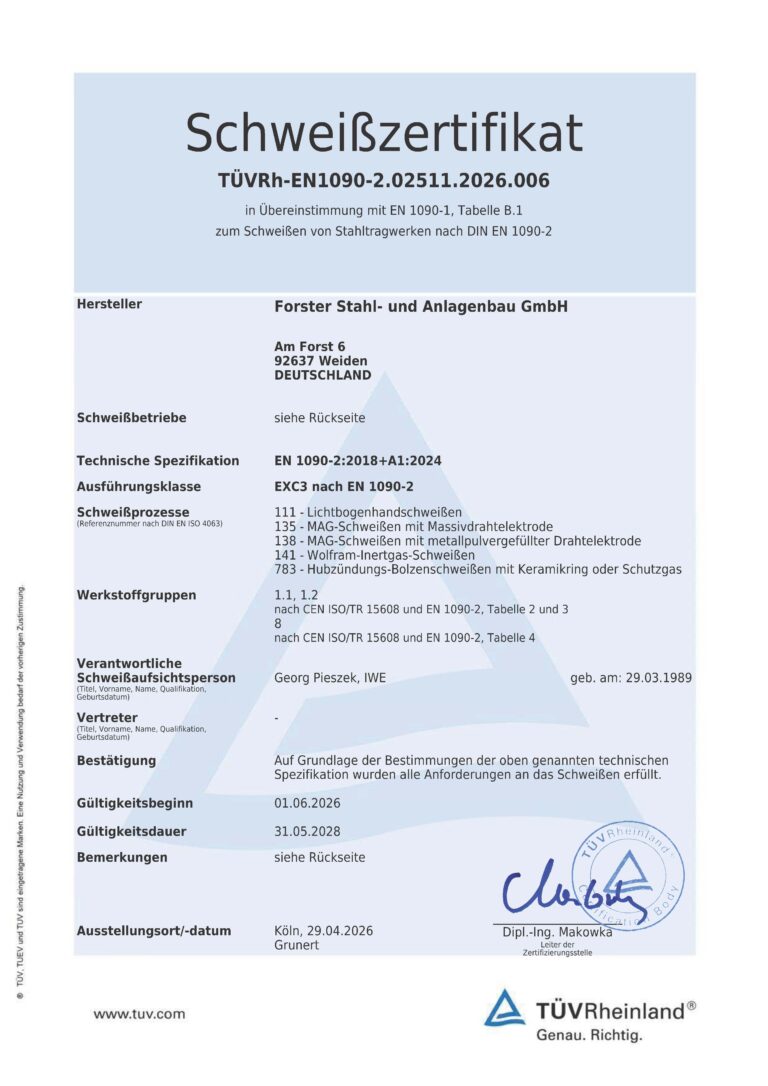 EN 1090-2 · EXC3